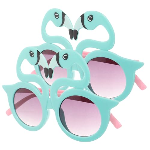 OKUMEYR 2St Cosplay-Party-Brille party mitgebsel kinder kinderparty mitgebsel orgie tropische neuartige Sonnenbrille randlose Sonnenbrille schnapsgläser lustige Brille Flamingo-Partybrille von OKUMEYR