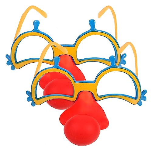 OKUMEYR 2St kinder ferngläser kinderferngläser party glasses accessoires fasching kindergläser große Clownsbrille Partybrille Party-Clown-Brillendekoration Cosplay-Clown-Brille PC，AC von OKUMEYR