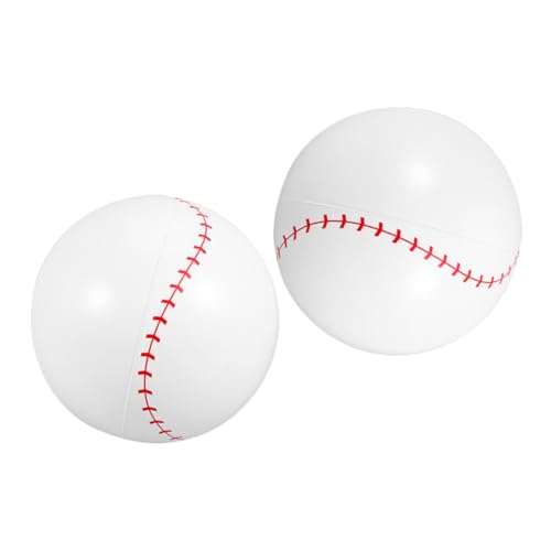 OKUMEYR 2st Aufblasbarer Baseball Sportbälle Für Den Strand Aufblasbarer Wasserball Kugel Aufblasbar Dekorativer Aufblasbarer Ball Wasserbälle Sommer Aufblasbarer Ball Poolball Pvc Weiß von OKUMEYR