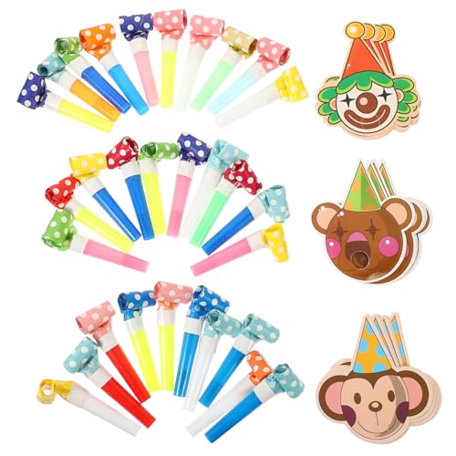 OKUMEYR 30st Karikatur Bläst Drachen Partygeschenke Für Lärmmacher Kinder Spielsets Party-Horn-gebläse Geburtstag Blowouts Hörner Pfeifen Geräuschemacher Partypfeifen Blowout-Party Papier von OKUMEYR