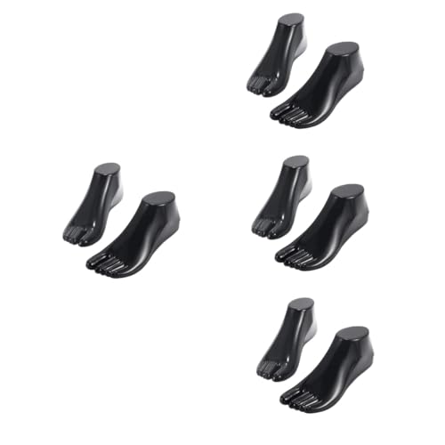 OKUMEYR 4 Paare Fußmodell schuhspanner schuhteppich Schuhorganisator schuh matte Sneaker Socken für Damen Socken für Männer Herren-Sneaker werkzeug Schuhe liefern Schuhfüller Plastik Black von OKUMEYR