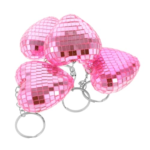 OKUMEYR 4 Stück Disco Schlüsselanhänger Disco Kugel Ornamente Disco Party Schlüsselanhänger Kleine Disco Kugeln Dekoration Disco Kugel Schlüsselanhänger Disco Kugel Partygeschenke von OKUMEYR