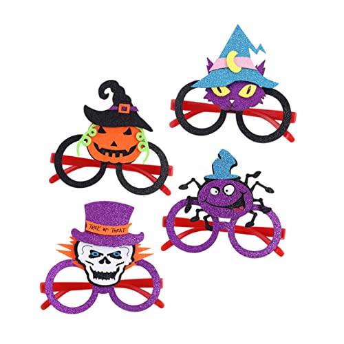 OKUMEYR 4 Stück Spinne Kürbis Gläser Halloween-schädel-brille Geisterbrille Skelettförmige Brille Spinnennetz-brille Halloween-cosplay-brille Halloween-party Halloween-sonnenbrille Plastik von OKUMEYR