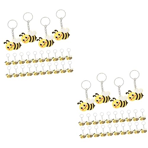 OKUMEYR 48 Stk Biene Schlüsselanhänger Bienenstock Gefälligkeiten Biene Hängende Verzierung Schlüsselanhänger Mit Cartoon-bienen-anhänger Süßes Dekor Mama Dekor Fob Zubehör Pvc von OKUMEYR