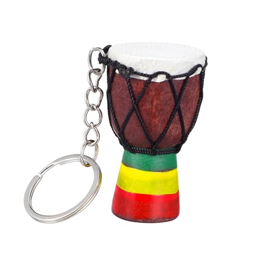 OKUMEYR 5St Djembe-Schlüsselanhänger Djembe-Trommel-Schlüsselanhänger Djembe-Trommel-Charme Afrikanische Dekoration Afrikanische Trommel Schlüsselanhänger Charme Schlüsselanhänger Holz von OKUMEYR