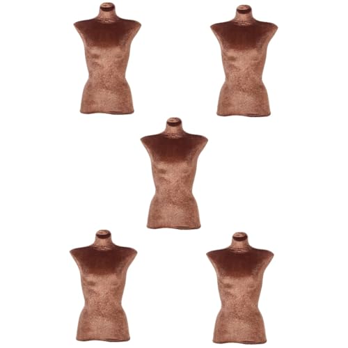 OKUMEYR 5St Modellbezug aus Stoff Kleiderform Polsterung Mannequin-Torso-Abdeckung Schneiderpuppenhülle schaufensterpuppe maneküre- set Modell Stoffbezug Oberkörperabdeckung Spitze Coffee von OKUMEYR