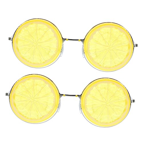 OKUMEYR 6 Stk Cosplay-party-brille Tropische Sonnenbrille Fruchtparty-sonnenbrille Fruchtförmig Lustige Sonnenbrille Partybrille Abschlussball Requisiten Luau-party-sonnenbrille Yellow von OKUMEYR