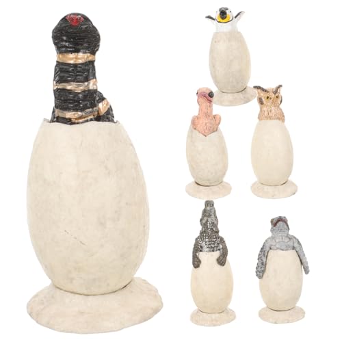 OKUMEYR 6st Brutei-Modell Spielzeug Für Kleinkinder Pinguin-Ei-Spielzeug Tierisches Spielzeug Tierei-Modelle Dinosaurier-Ei-Modell Dinosaurier-Eier-Spielzeug Kinderspielzeug Harz von OKUMEYR