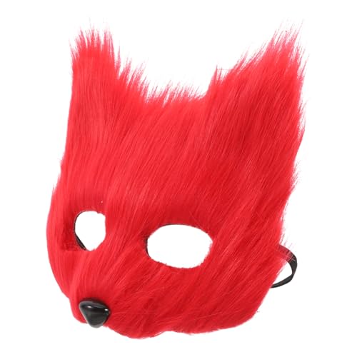 OKUMEYR Halloween Fuchs Maske Halbes Gesicht Tiermaske Halbes Gesicht Kostümmaske Tiermaske Für Ball Halloween Party von OKUMEYR