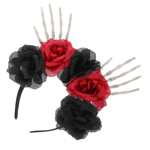 OKUMEYR Halloween Rose Stirnband Skelett Hand Stirnband Decor Stirnband für Partys von OKUMEYR