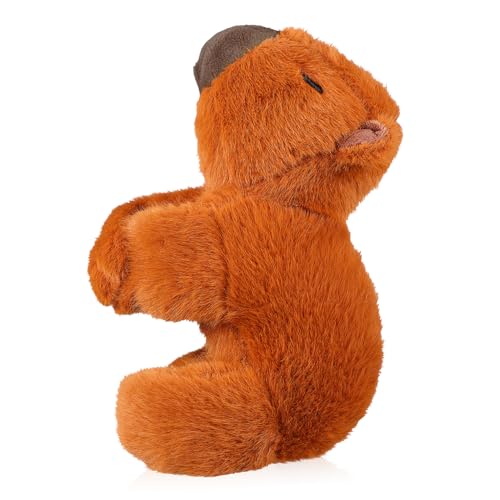 OKUMEYR Süße Capybara-Puppe Schlagarmbänder Für Kinder Pfote Band Snap-armbänder Handgelenkstier Stofftier Umarmen Kuscheltiere Gießen Gefüllter Capybara-plüsch Pp Baumwolle von OKUMEYR