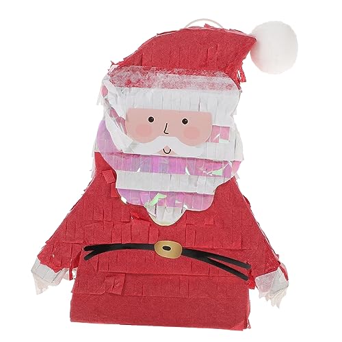 OKUMEYR Weihnachtspinata Masse Weihnachten Spielzeug-elfen-outfit Süßigkeiten Weihnachtszuckerstangen Überraschung Weihnachts-kit Mini-weihnachts-piñata Geweihspiel Baum Rot Papier von OKUMEYR