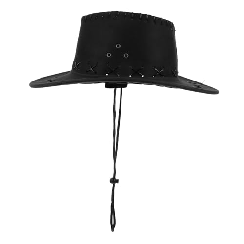 OKUMEYR Western-cowboyhut Für Kinder Hüte Cosplay-kostümhut Jugend-cowboy-hut Westernhut Für Kinder Mützen Für Kinder Cosplay-hut Für Kinder Performance-kostümzubehör Black Polyester von OKUMEYR