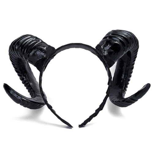 OLACD Simuliertes übertriebenes Unisex-Horn-Stirnband - Realistischer Kunststoff-Haarreifen für Party Cosplay, Halloween Kopfschmuck Supplies von OLACD