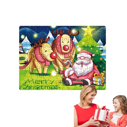 OLCANA Weihnachtspuzzle - Weihnachtspuzzles aus Pappe,Lernspiel „Weihnachtswunsch-Puzzles“ für Kinder im Alter von 2–8 Jahren von OLCANA