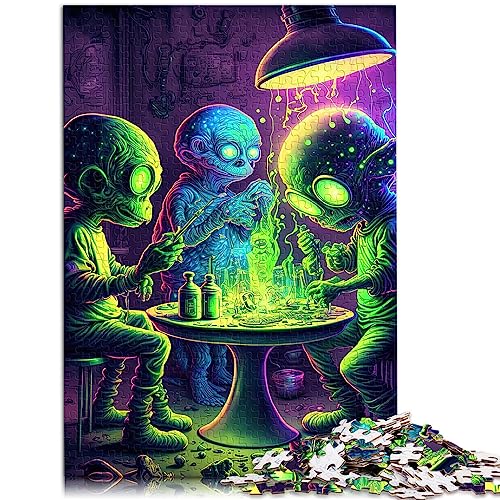 Alien Monster 1000 Teile Puzzle für ErwachsenePuzzles aus Pappe für Erwachsene und Kinder ab 12 Jahren Cartoon Puzzle 10,27" x 20,47"/26 * 38cm. von OLIKED