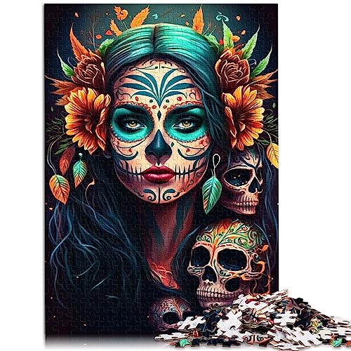 Fiesta de los Muertos Puzzles Papppuzzles 1000 Teile Puzzles für Erwachsene und Kinder ab 12 Jahren Puzzlespielzeug Intellektuelles Spiel /26 * 38cm. von OLIKED