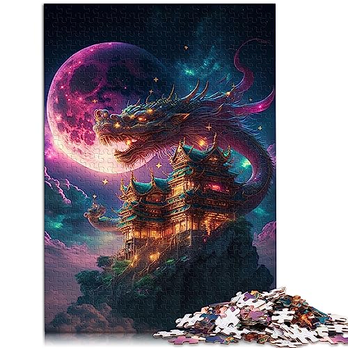 Japanisches Drachen Puzzle für Kinder. Papppuzzles mit 1000 Teilen für Erwachsene und Kinder, für Erwachsene, Teenager, Kinder, 10,27 x 20,47 Zoll/26 x 38 cm. von OLIKED