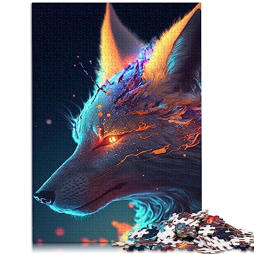 Kitsune Holzpuzzle für Erwachsene, 1000 Teile, für Erwachsene und Jugendliche ab 12 Jahren, Weihnachtspuzzle Geschenke, 29,5 x 19,7 Zoll/75 x 50 cm. von OLIKED