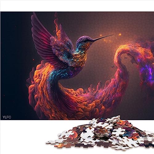 Kolibri, 1000 Puzzleteile für Erwachsene, Holzpuzzles für Erwachsene und Kinder ab 12 Jahren, Spielzeug, Denkspiel, 29,5 x 19,7 Zoll/75 x 50 cm. von OLIKED