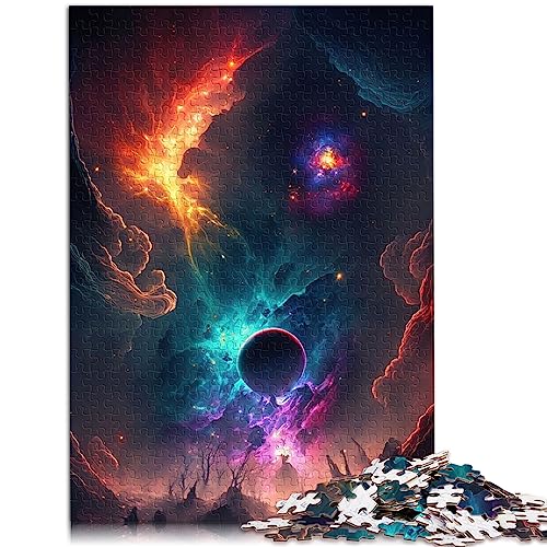 Puzzle Geschenk Zusammenbruch der Planeten Holzpuzzle für Erwachsene 1000 Teile für Erwachsene und Kinder ab 12 Jahren Spiele Spielzeug Geschenk29,5" x 19,7"/75 * 50cm. von OLIKED