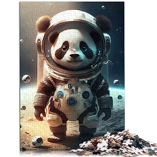 Puzzle für Kinder, Astronauten Weltraum Panda Bär, Papppuzzles, 1000 Teile, für Erwachsene, für Erwachsene, Geschenke, Denksportaufgaben für Erwachsene, 26 x 38 cm. von OLIKED