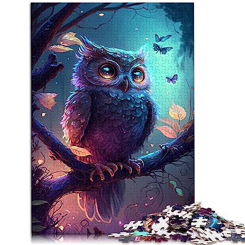 Puzzles Eule Papppuzzles Puzzles für Erwachsene 1000 Teile für Erwachsene und Kinder ab 12 Jahren für Familienspaß 10,27" x 20,47"/26 * 38cm. von OLIKED