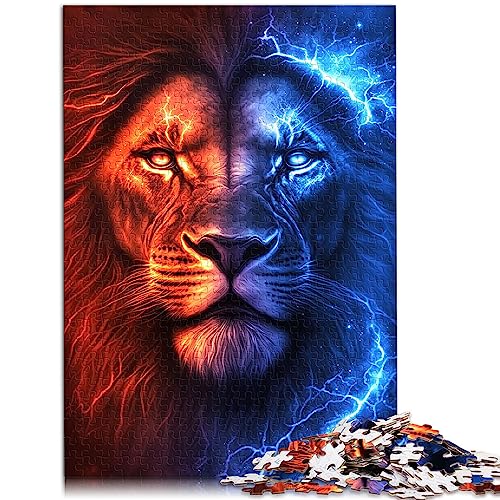 Puzzles für Erwachsene, Bunte Galaxie Löwen Puzzles, 1000 teiliges Holzpuzzle für Erwachsene und Puzzle Spielzeug, Wanddekoration, 29,5 x 19,7 Zoll/75 x 50 cm. von OLIKED