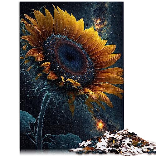 Puzzles für Erwachsene und Kinder, Universum, Sonnenblume, Erwachsenenpuzzle, 1000 Teile, Papppuzzle, Spielzeug, 10,27 x 20,47 Zoll/26 x 38 cm. von OLIKED