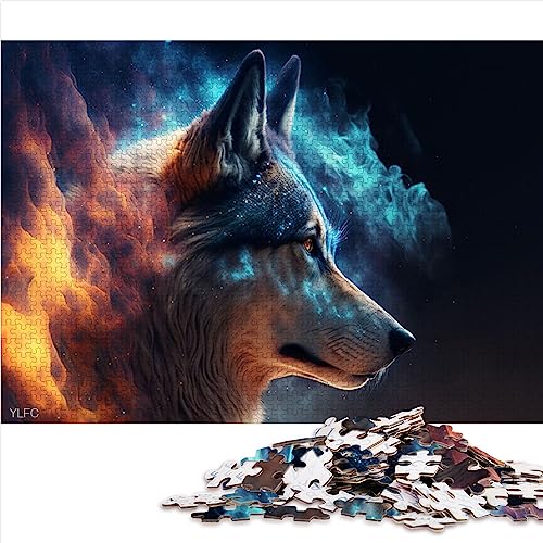 Puzzles für Husky, Papppuzzles für Erwachsene, 1000 Teile, Puzzle für Erwachsene und Kinder ab 12 Jahren, Puzzle für Familien, Unterhaltungsspielzeug, 26 x 38 cm. von OLIKED