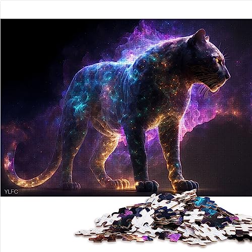 Tier Panther Puzzle für Erwachsene, Papppuzzles, 1000 teilige Puzzles für Erwachsene, für Erwachsene und Jugendliche ab 12 Jahren, Entspannungs Puzzlespiele, 26 x 38 cm. von OLIKED