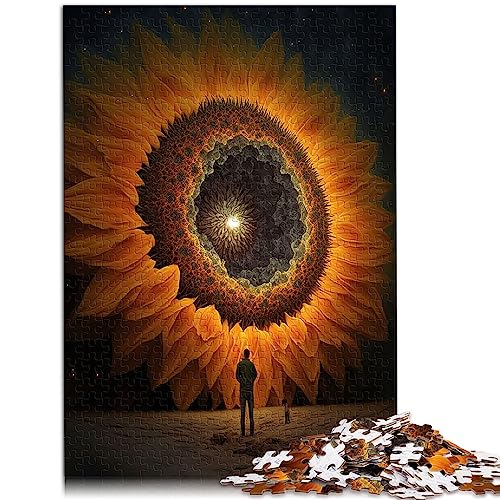 Universum Sonnenblumen Puzzle, 1000 Teile, für Erwachsene, Puzzles für Papppuzzles, zum Stressabbau, für schwierige Herausforderungen, 10,27 x 20,47 Zoll/26 x 38 cm. von OLIKED