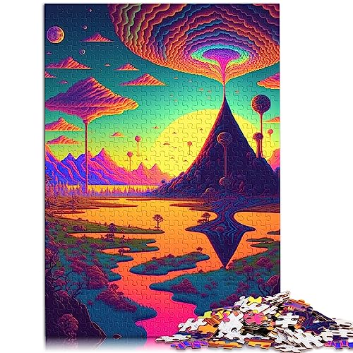 psychedelische Puzzles für Erwachsene, Papppuzzles für Erwachsene, 1000 Teile, Puzzle für Erwachsene und lustige Puzzlespiele, 10,27 x 20,47 Zoll/26 x 38 cm. von OLIKED