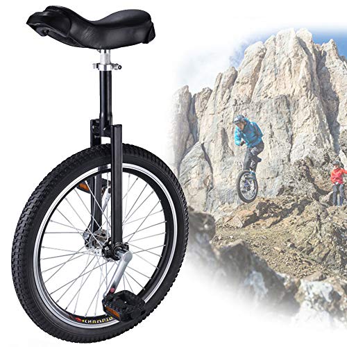 OLSDXAWQ, 18-Zoll-Einrad, verstellbares Outdoor-Einrad, rutschfeste Reifen, mit stabilem Aufbewahrungsständer, Balance-Radfahren, Übungsfitness for Erwachsene(Black) von OLSDXAWQ