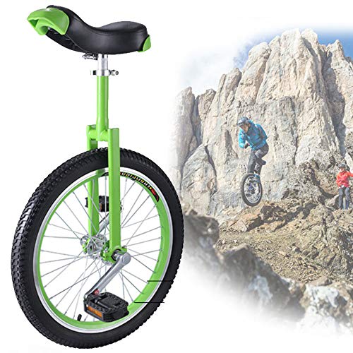 OLSDXAWQ, 18-Zoll-Einrad, verstellbares Outdoor-Einrad, rutschfeste Reifen, mit stabilem Aufbewahrungsständer, Balance-Radfahren, Übungsfitness for Erwachsene(Green) von OLSDXAWQ