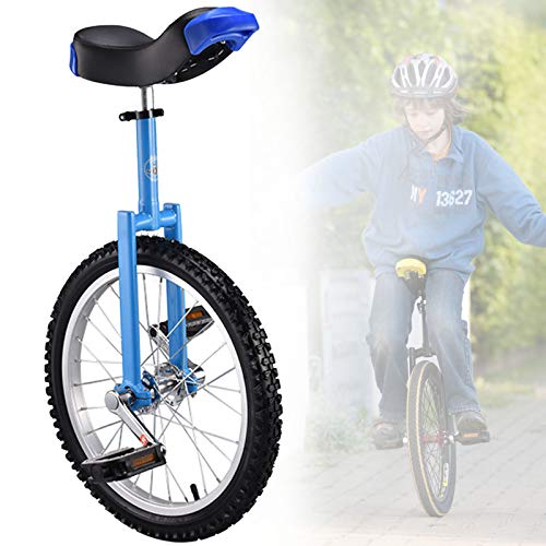 OLSDXAWQ, 18-Zoll-Rad-Einrad for Kinder, Einrad mit rutschfesten Rädern, Bergreifen, Reiten, Selbstausgleichsübung, Laufradfahren, Outdoor-Sport, Fitness-Übung(Blue) von OLSDXAWQ