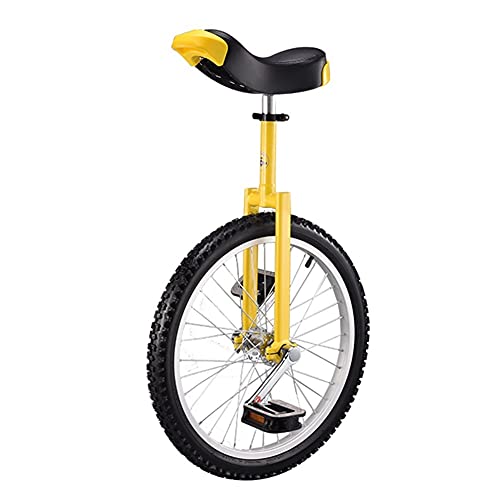 OLSDXAWQ, 20-Zoll-Radbalance-Übungsspaßfahrrad for Erwachsene – Verstellbarer Sitz – 150 kg Tragkraft – Fitness-Scooter for Zirkusauftritte(Yellow) von OLSDXAWQ