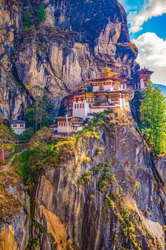 Taktsang Monastery, Bhutan, 1000 Piece Wooden Puzzle, Unique Birthday von OLYMP