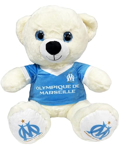 OLYMPIQUE DE MARSEILLE Plüschtier Bär im Trikot OM – Offizielle Kollektion, 28 cm von OLYMPIQUE DE MARSEILLE