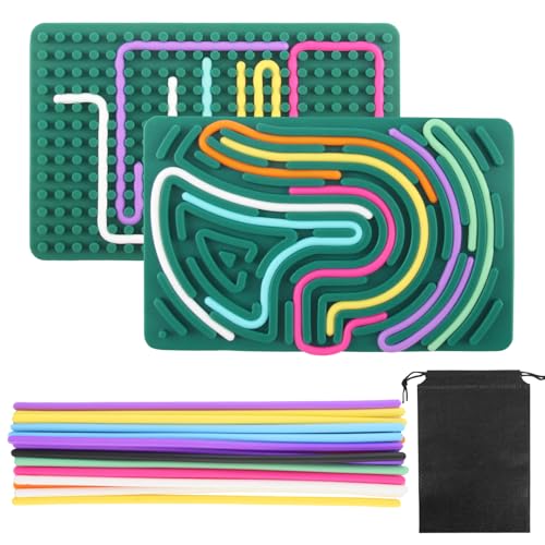 OMIGA Sensorik Spielzeug Silikon mit 20 Silikonstreifen & 1 Reisetasche Board Doppelseitiges Aktivitätsbrett Silent Sensory für Autismus ADHS Stress Anxiety Reisespiele Busy Board Kinder ab 3 Jahre OMIGA Sensorik Spielzeug Silikon mit 20 Silikonstreifen & 1 Reisetasche Board Doppelseitiges Aktivitätsbrett Silent Sensory für Autismus ADHS Stress Anxiety Reisespiele Busy Board Kinder ab 3 Jahre von OMIGA