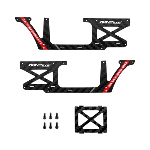 OMPHOBBY M2 EVO Helicopter Teile OSHM2326R Fuselage Carbon Panel Set-Rot Original Ersatz für OMP Hobby M2-EVO RC Hubschrauber Zubehör Ersatzteil von OMPHOBBY