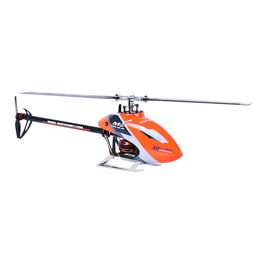 OMPHOBBY M2 EVO MK2 RC Helikopter für Erwachsene Dual Brushless Motoren Direktantrieb 6CH Hubschrauber Ferngesteuert Outdoor, 3D Fernsteuerung Flugzeug Neu Aufgerüstet Mini Drohne PNP Orange von OMPHOBBY