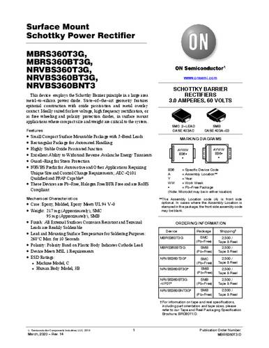 ON Semiconductor Schottky-Diode MBRS360T3G von ON Semiconductor