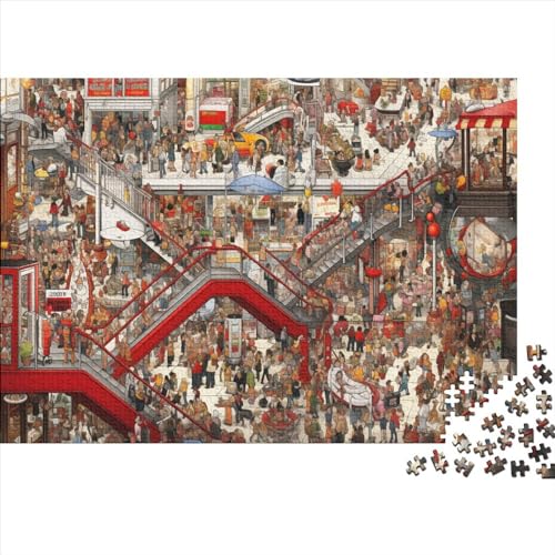 300-teiliges Puzzle Für Erwachsene. 300-teiliges Puzzle Für Erwachsene 3000 People at Mall Conge 300pcs (40x28cm) von ONDIAN
