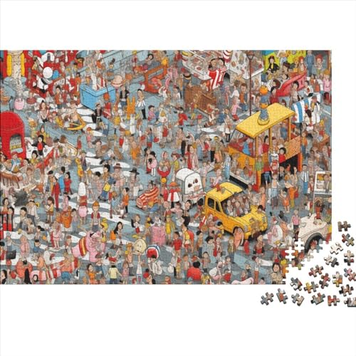 500 Teile Puzzles für Erwachsene, Puzzles 500 Teile Puzzles für Erwachsene, Puzzle 10.000 Menschen, die zusammen marschiert sind, 500 Teile (52 x 38 cm) von ONDIAN