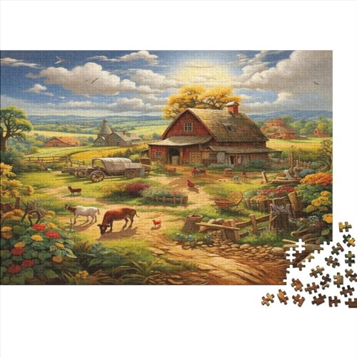 A Quiet Corner of A Busy Farm Puzzles Für Erwachsene 500 Teile Puzzles Für Erwachsene Puzzles 500 Teile Für Erwachsene Anspruchsvolles Spiel 500pcs (52x38cm) von ONDIAN