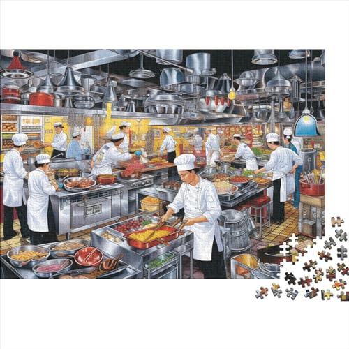 Busy Chef Puzzles Für Erwachsene 500 Puzzles Für Erwachsene 500 Teile Puzzle 500 Teile Ungelöstes Puzzle 500pcs (52x38cm) von ONDIAN