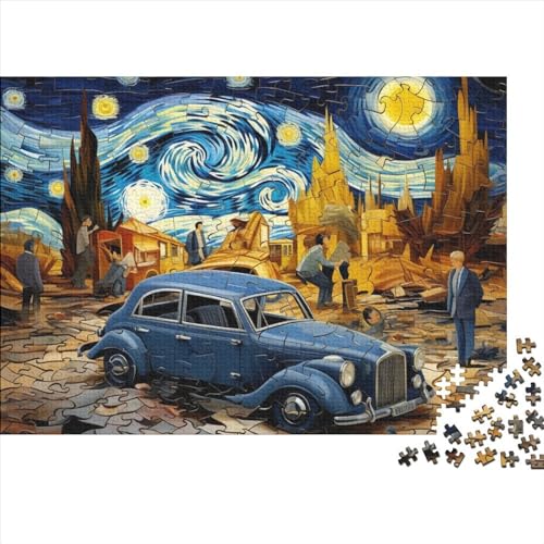 Car Under The Stars Puzzles 500 Teile Für Erwachsene Puzzles Für Erwachsene 500 Teile Puzzle Lernspiele Ungelöstes Puzzle 500pcs (52x38cm) von ONDIAN