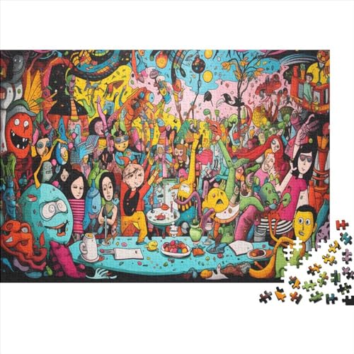 Color Graffiti Party Puzzles Für Erwachsene 1000 Teile Puzzles Für Erwachsene Puzzles 1000 Teile Für Erwachsene Anspruchsvolles Spiel Ungelöstes Puzzle 1000pcs (75x50cm) von ONDIAN