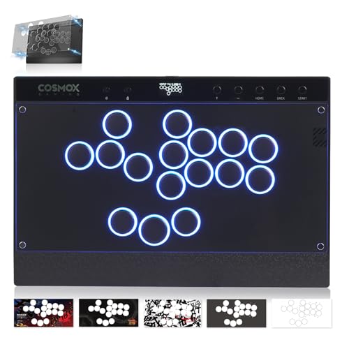Haute42 Arcade-Stick ohne Hebel: Magnetischer, hebelloser Arcade-Stick mit RGB-Felgen, hochwertiger schwarzer Haute42 C16 Arcade-Controller für PC/PS3/PS4/Switch-Spiel mit Sperrtaste, Unterstützung Haute42 Arcade-Stick ohne Hebel: Magnetischer, hebelloser Arcade-Stick mit RGB-Felgen, hochwertiger schwarzer Haute42 C16 Arcade-Controller für PC/PS3/PS4/Switch-Spiel mit Sperrtaste, Unterstützung von ONEED